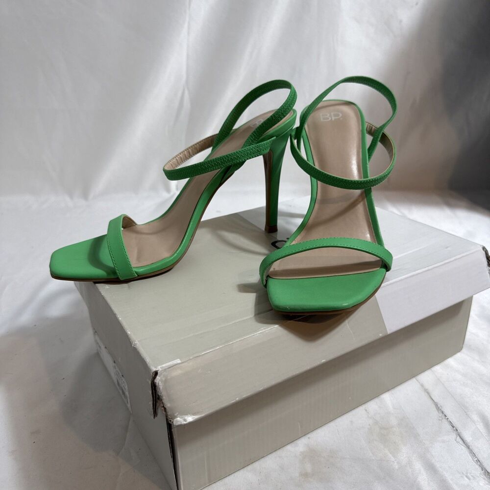 BP Vanessa Green Island Sandals Womens 9.5M Heels 4” In Box Shoes Fashion